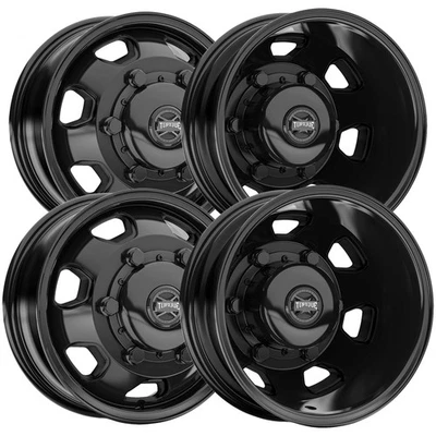 Set of 4-16" Inch Torque TW537C Rodeo Dually 6x205 Satin Black Wheels Rims Foto 1 de 4