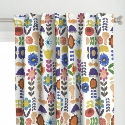 Mod Jardín Escandinavo Estilo Escandinavo Flor Margarita Impreso Panel Cortina Personalizado Foto 1 de 4