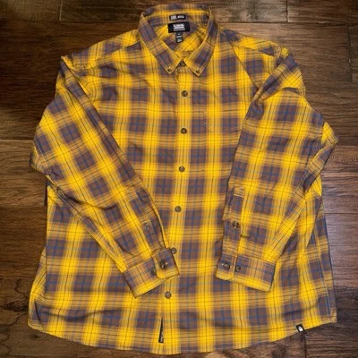 Alaskan Hardgear Duluth Shirt Men 2XL Yellow Orange Plaid Button Up L/S untucked - Image 1 of 4