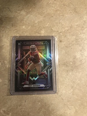 2021 Panini Obsidian Black Trey Sermon RC Refractor NO 129! - Image 1 of 2