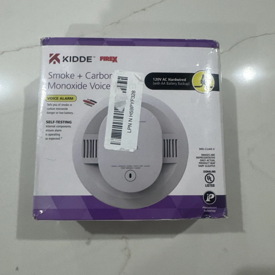 Kidde Smoke Carbon Monoxide Voice Alarm Detector Hardwired 900-CUAR-V - Image 1 of 1