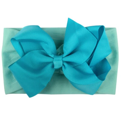 Kids Girls Baby Toddler Solid Headband Hair Band Big Bow Accessories Headwear - Image 1 of 4