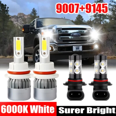 9007 Faro LED + Bombillas antiniebla para Ford F-250/350/450 Super Duty 1997-2004 Foto 1 de 4