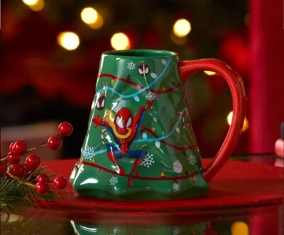 Mug Tasse Noël Christmas Spider-Man Spiderman Marvel Disney Store Disneyland - Photo 1/4
