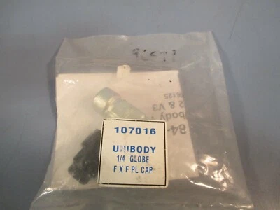Unibody Valve 1/4" Globe F X F PL CAP - Image 1 of 3