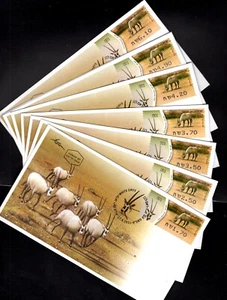 ISRAEL FDC 2011 ORYX LEUCORYX CAJERO AUTOMÁTICO ETIQUETA #001 JUEGO DE 8. x46009 - Imagen 1 de 2
