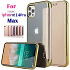 For iPhone 15 14 Pro Max 13 12 11 XS 8 Leather Wallet Flip Cover Clear Soft Case