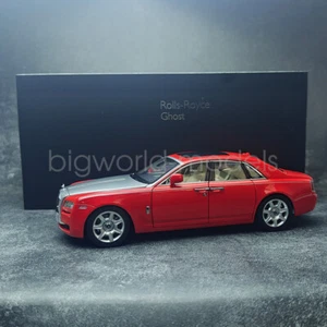 KYOSHO 1/18 Scale For Rolls Royce RR Ghost Diecast Gifts Display Red silver - Picture 1 of 5