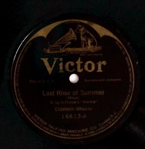 ELIZABETH WHEELER / VICTOR SORLIN – LAST ROSE OF SUMMER / THE EVENIN 78 RPM 984 - Picture 1 of 3