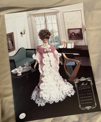 Annie Potter Calendar Bed Doll Society 7803 March 1995 Crochet Dress Pattern - Image 1 of 4