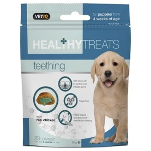 VetIQ Healthy Puppy Teething Treats 50g - Reduces Dental Discomfort & Soreness