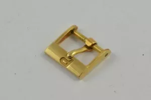 PULSERA DE CUERO PIAGET HEBILLA 14MM ORO AMARILLO MACIZO 18K 750 VINTAGE RARA - Imagen 1 de 2