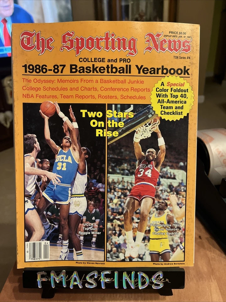 Q2 1986/1987 年 REGGIE MILLER 加州大学洛杉矶分校查尔斯·巴克利六人 TSN 篮球年鉴  — 第 1/1 张图片