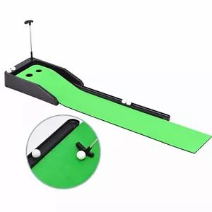 Golf Putting Mat with Ball Return Golf Putting Matt Indoors Golf Practice Mat UK - Picture 1 of 5
