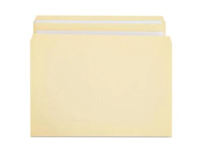 Carpetas de archivos, corte recto, pestaña superior de dos capas, legal, Manila, 100/caja Foto 1 de 3