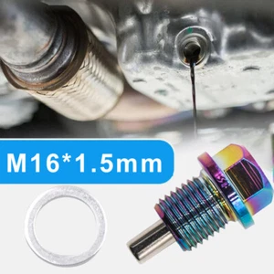 2 Stück M16*1.5mm Magnetische Ölablassschraube Aluminium Ölwannen-Ansaugschraube - Picture 1 of 7