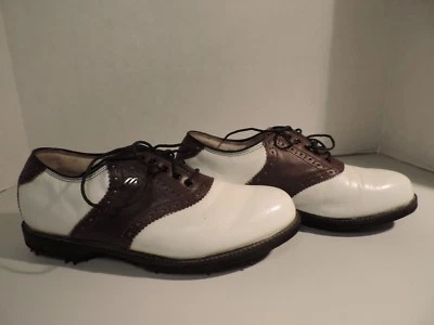 Mizuno Golf Shoes Size 7.5 M Leather Burgundy and White Womens - Image 1 of 4