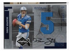 2007 Leaf Limited Drew Stanton #RJ-5 Rookie Auto Jersey Number Signature 07/25