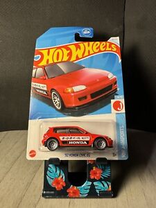 2024 HOT WHEELS - ´92 HONDA CIVIC EG RED HW J-Imports E Case