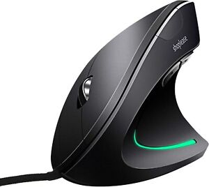 shoplease Wired Vertical Mouse, Optical Ergonomic Mouse With 4 Adjustable... 