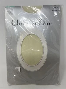 Christian Dior Alabaster Tailorette Pin Stripe Textured sandalfoot Pantyhose 3 - Picture 1 of 8