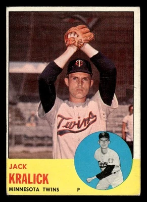 Jack Kralick 1963 Topps #448 Minnesota Twins - Image 1 of 2