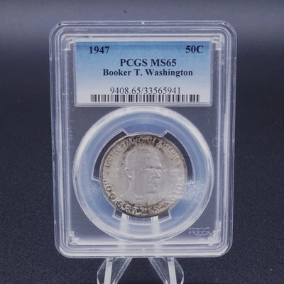 1947 Booker T. Washington Half Dollar PCGS MS65 - Image 1 of 4