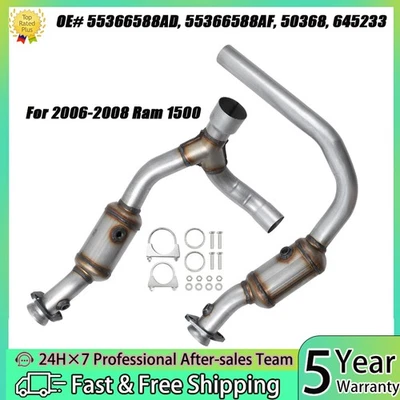 1 set Catalytic Converter For 2006-2008 Dodge Ram 1500 3.7 4.7L 50368 55366588AF Foto 1 de 4