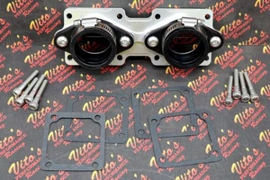 NEW Banshee BILLET aluminum crossover intakes STOCK or 28mm carbs intake boots - Picture 1 of 4