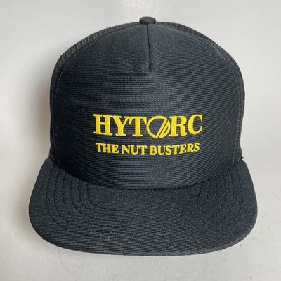 De colección Hytorc The Nut Busters Trucker Sombrero Gorra Snapback Hecho en EE. UU. Malla Negra Foto 1 de 4