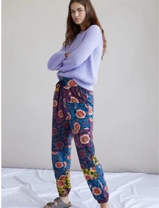Anthropologie Camilla Knit Boho Floral Joggers Saturday Sunday Large - Picture 1 of 14