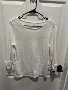 Damen Top Loft weiß bestickt XS - Bild 1 von 3