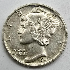 1941 P Mercury Dime AU You Grade It! 90% Silver Free ship! Type Coin - Picture 1 of 4