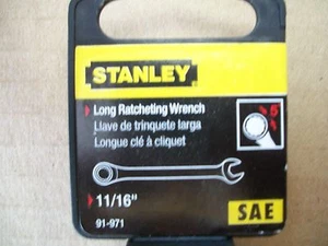 New Stanley 11/16 in Flat SAE  Ratcheting Combo Box End Wrench  Spanner - Picture 1 of 4