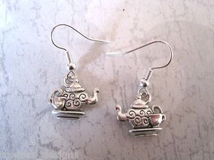 TIME FOR TEA TEAPOT CUP Earrings Pot Alice in Wonderland PARTY Gift MAD Hatter - Picture 1 of 1