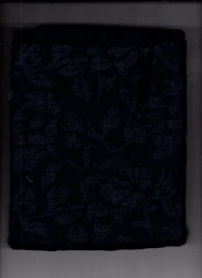 1 yard fabric burnout velvet navy nylon spandex 54" wide - Image 1 of 2