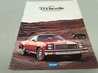 1977 Chevrolet Chevelle  Usa Original   Sales Brochure 