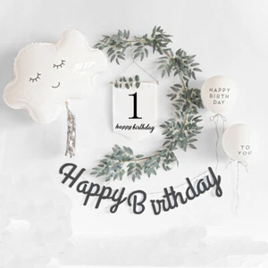 Scene Set Green leaf Latex Balloon Kids Baby Birthday Party Decorations Supplies - Picture 1 of 11