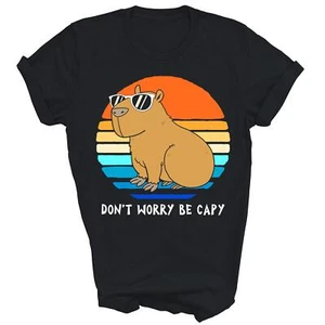 Rodent Funny Capybara Dont Be Worry Be Capy Unisex Shirt Gift - Picture 1 of 5