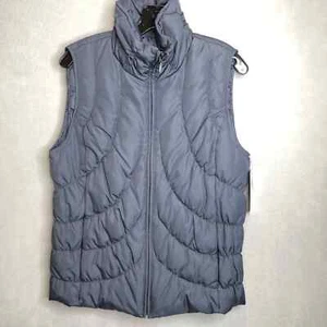 NWT Nine West Separates Down Filled Puffer Vest Womens Size M Grayish Blue - Picture 1 of 6