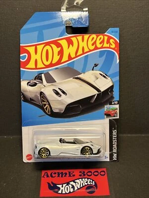 2023 Hot Wheels - 17 PAGANI HUAYRA - 13/250 HW ROADSTERS 2/10 Long Card HKH37 - Image 1 of 3