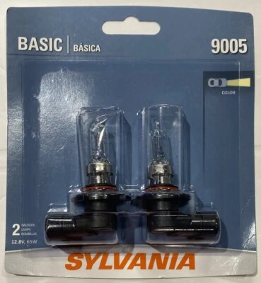 SYLVANIA 9005 Basic Halogen Headlight Bulb 2 pack BRAND NEW IN PACKAGE - Image 1 of 2