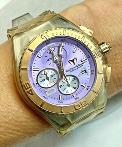 TechnoMarine Cruise Womens 40mm Rose Gold Purple Jellyfish Chronograph Watch - Picture 1 of 12