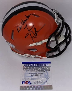 Jimmy & Dee Haslam Signed Autographed Cleveland Browns Owner Mini Helmet PSA/DNA - Picture 1 of 1