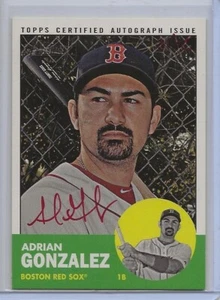 2012 Topps Heritage ROA-AG Adrian Gonzalez red autograph 31/63 Red Sox auto - Picture 1 of 1