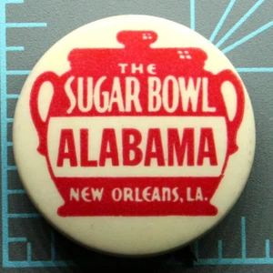 Vintage 1961 ALABAMA CRIMSON TIDE Sugar Bowl Football Game Pinback Button - Picture 1 of 2