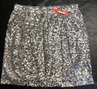 Kayamiya Silver Sequin Mini Skirt Size XL NEW Party Club Sparkle Stretchy