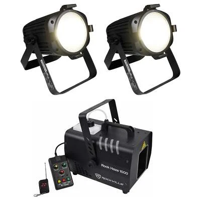 (2) Chauvet EVE P-100 WW Warm White D-Fi USB DMX Wash Stage Lights+Haze Machine - Image 1 of 4