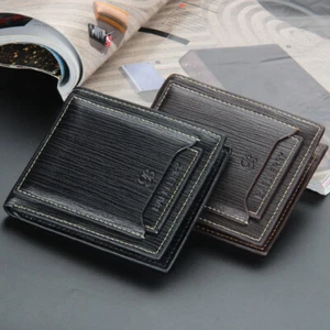 Fashion Men's Bifold Leather Wallet ID Credit Card Holder Billfold Purse Clutch - Picture 1 of 18