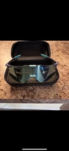 100% Hypercraft Sport Sunglass Blue Topaz Mirror w/Clear lens Baseball Cycling - Picture 1 of 3